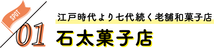 江戸時代より七代続く老舗和菓子店 石田菓子店