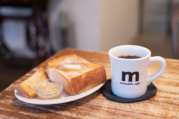 バタートースト まめしばブレンドコーヒー まめしばコーヒー