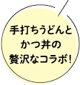 手打ちうどんとかつ丼の贅沢なコラボ