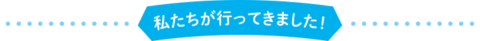 私たちが行ってきました！