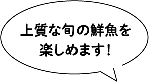 上質な旬の鮮魚を楽しめます!