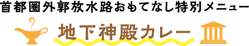 首都圏外郭放水路おもてなし特別メニュー 地下神殿カレー