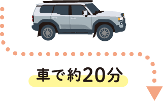 車で約20分