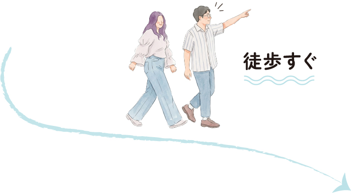 徒歩すぐ