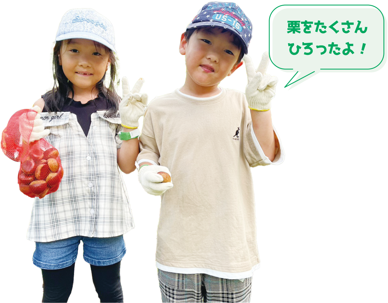 栗をたくさんひろったよ！
